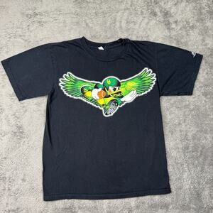Vintage University Of Oregon Ducks T Shirt Youth L Duck Wings Football Tee Black